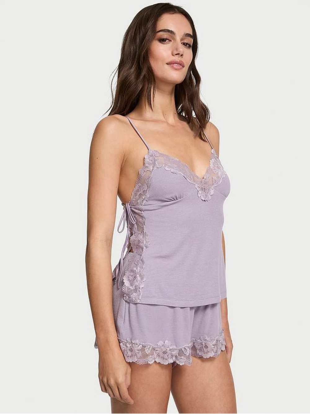 Victoria's Secret Modal Lavender Lace Cami Size Large NWT Top only